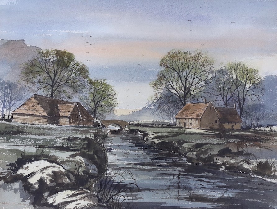 Isabel M. Castle (20th C.), watercolour, 'Spring Evening', signed, 32 x 42cm